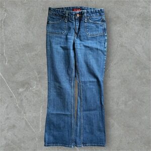 Levis 515 Denim Jeans Womens 6P‎ Medium Dark Wash Boot Cut Pants Mid Rise